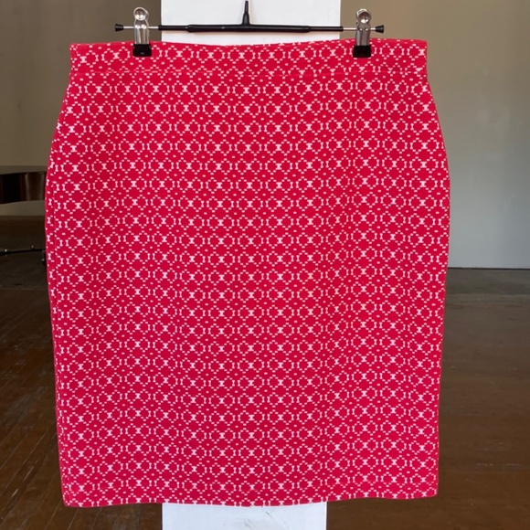 Purple, pink, and white Cotton blend kneelength pencil skirt - Picture 7 of 7
